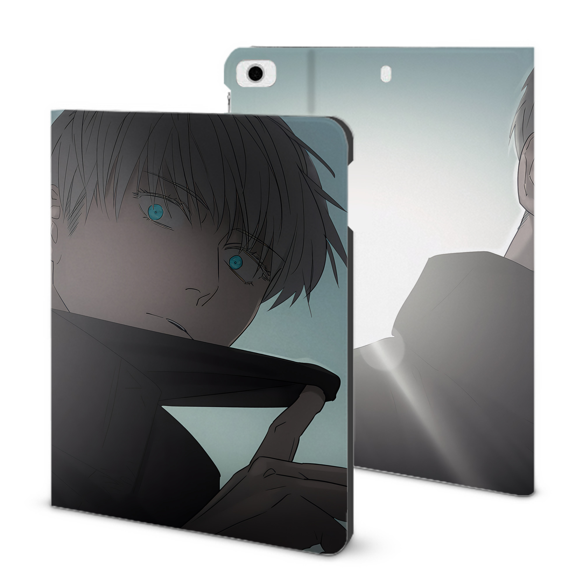 （画像用） 呪術廻戦 Jujutsu Kaisen IPad ケース ブック型 PUレザー TPU 耐衝撃 軽量 薄型 ペン収納なし 全面保護 IPad 各モデル対応